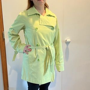 London Fog trench coat in light green. Great condition!